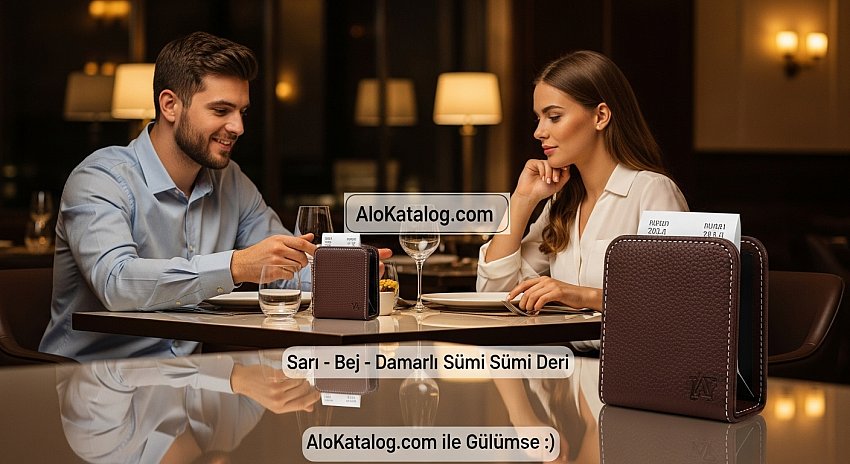 Sarı Desenli Deri Hesap Sümeni