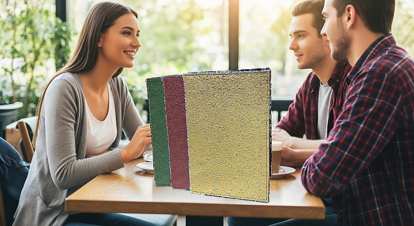 Sarı Desenli Deri Hesap Sümeni