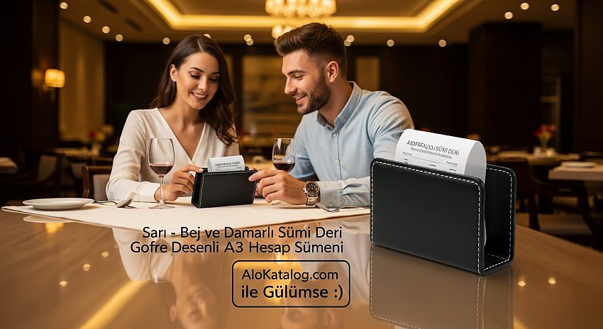 Sarı Desenli Deri Hesap Sümeni