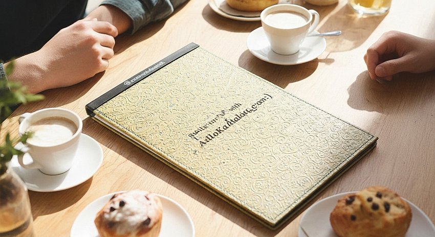 Sarı Desenli Deri Hesap Sümeni