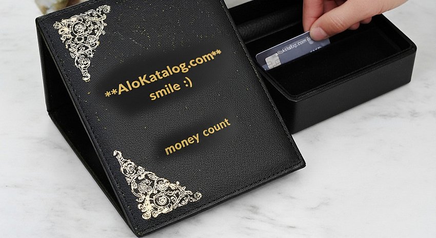 Yaldız Baskılı Deri Hesap Sümen Taba