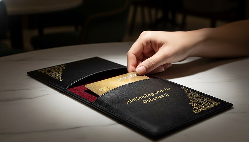 Yaldız Baskılı Deri Hesap Sümen Taba