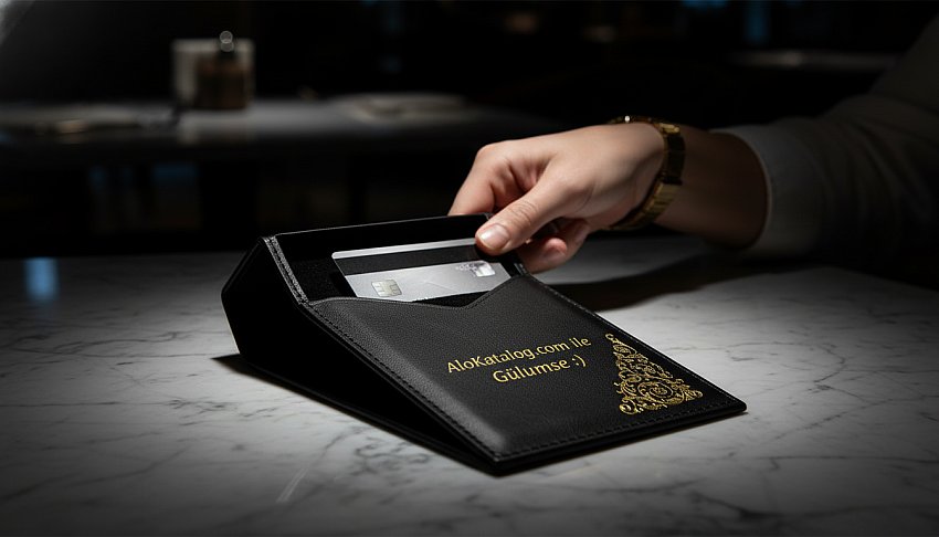 Yaldız Baskılı Deri Hesap Sümen Taba