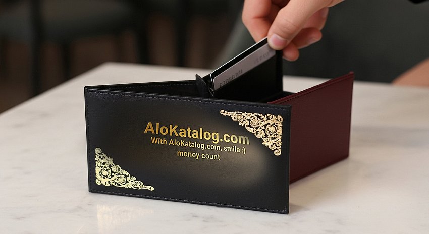 Yaldız Baskılı Deri Hesap Sümen Taba