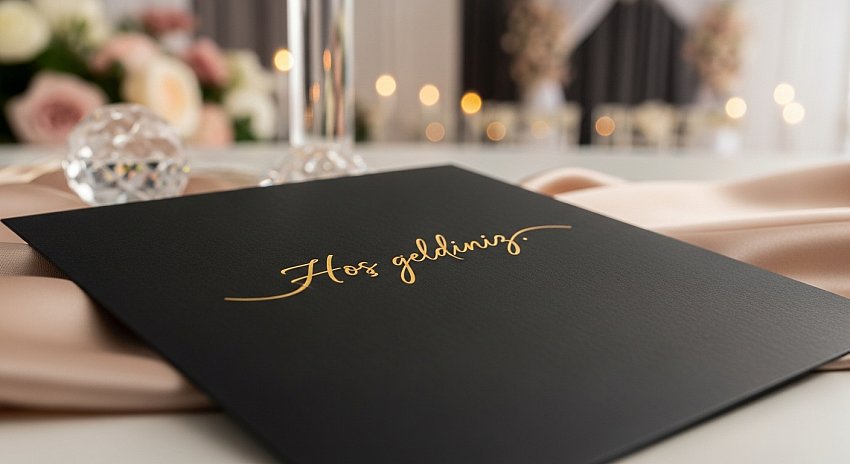 900 gr. Ekstra Black Altın Yaldız Davetiye