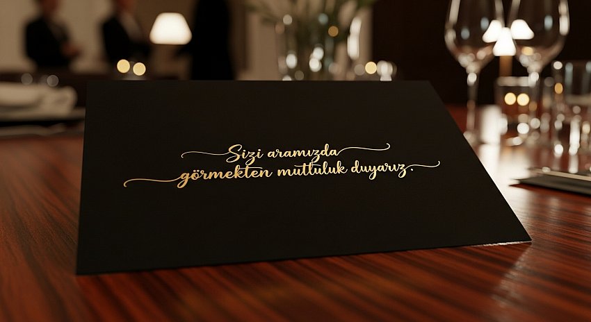 900 gr. Ekstra Black Altın Yaldız Davetiye