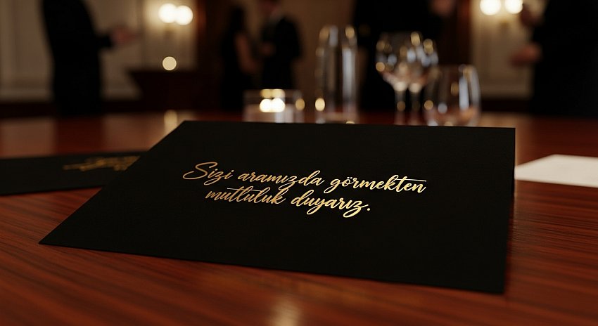 900 gr. Ekstra Black Altın Yaldız Davetiye