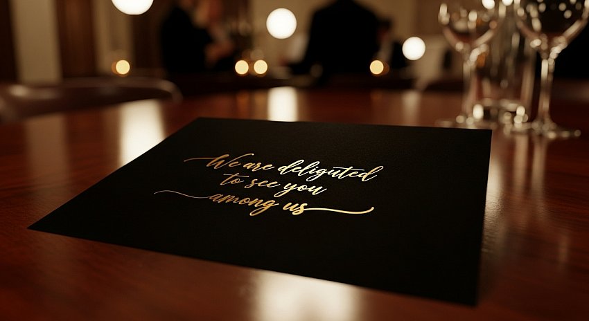 900 gr. Ekstra Black Altın Yaldız Davetiye