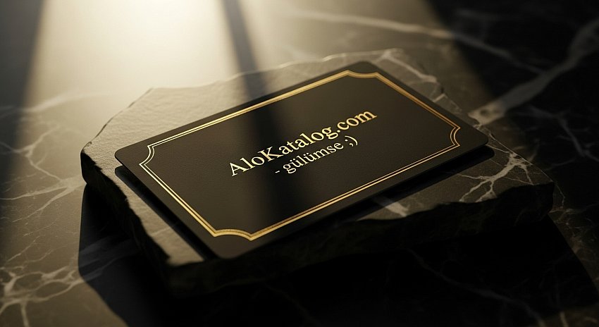 Siyah Mat Pvc Altın Varak Yaldızlı Kartvizit