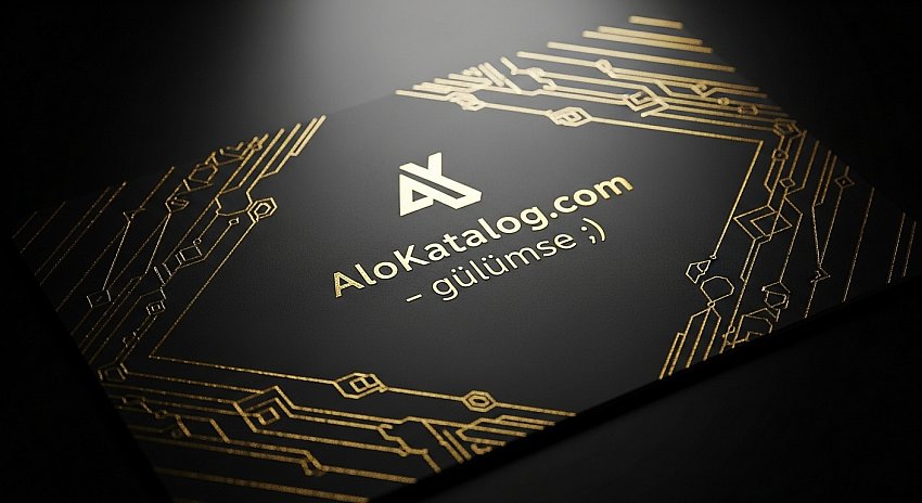 Siyah Mat Pvc Altın Varak Yaldızlı Kartvizit