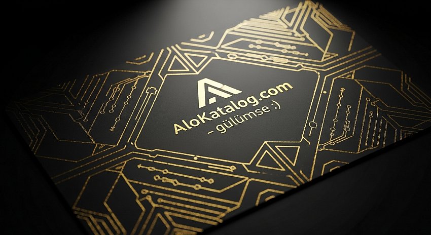 Siyah Mat Pvc Altın Varak Yaldızlı Kartvizit