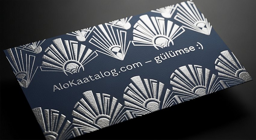 🌟600 Gr. Sıvamalı Gümüş Yaldız Kartvizit