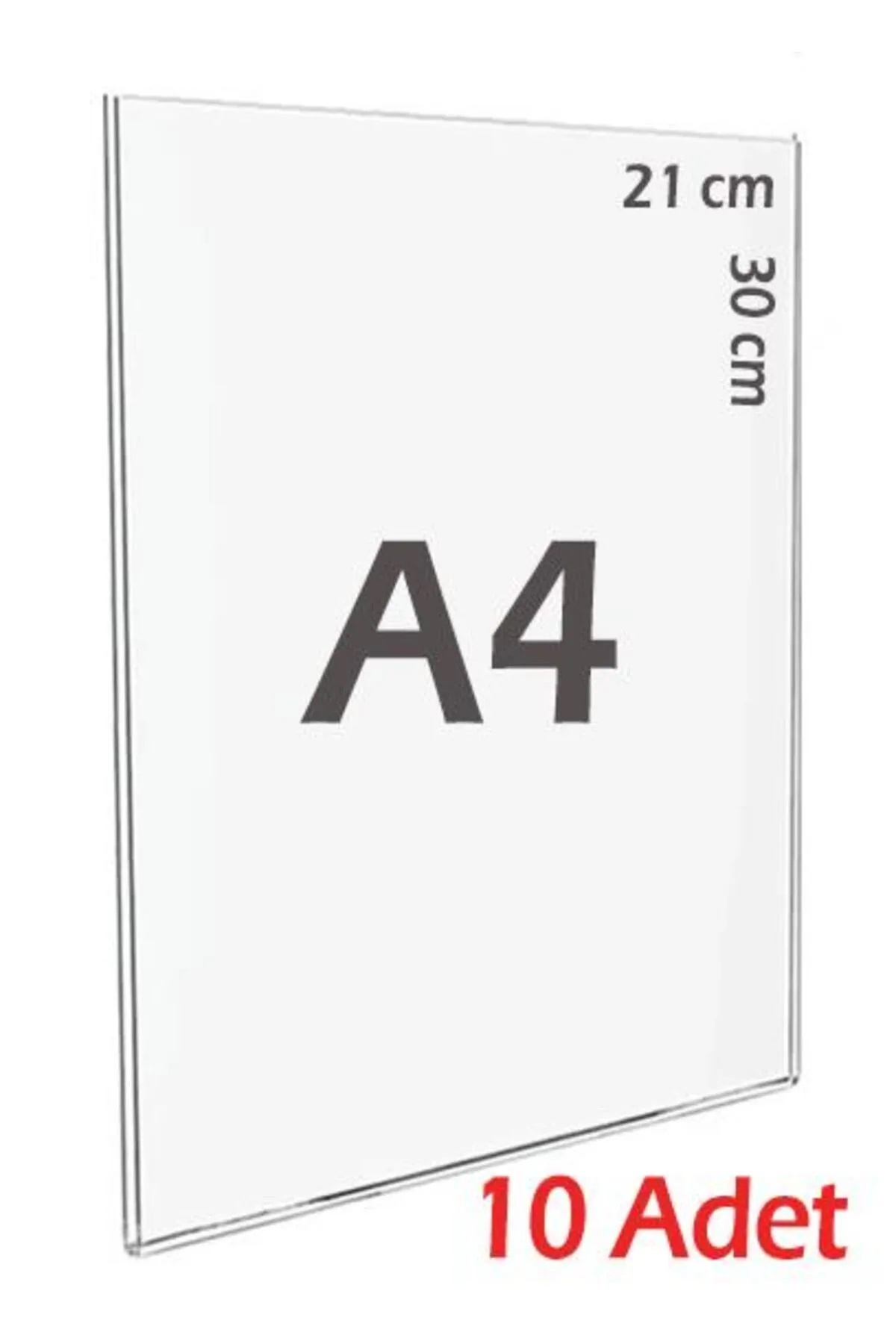 A4 U-tipi Dikey Şeffaf Föylük Menü Broşür Etiket F
