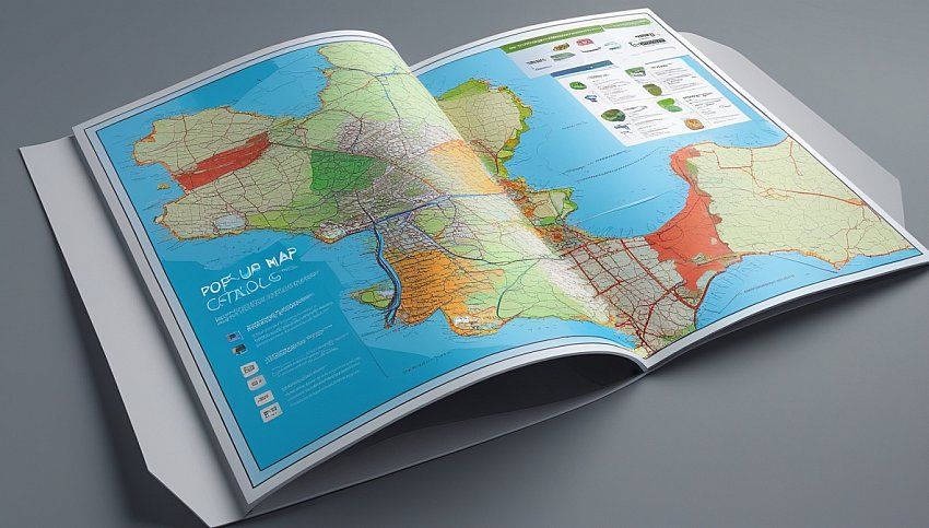 🎯 Açılır Haritalı Katalog Baskı