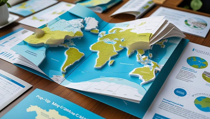 🎯 Açılır Haritalı Katalog Baskı