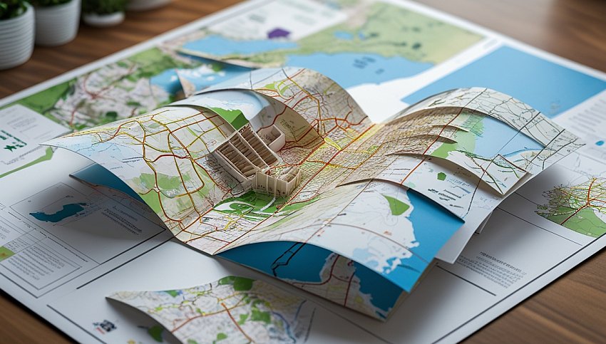 🎯 Açılır Haritalı Katalog Baskı