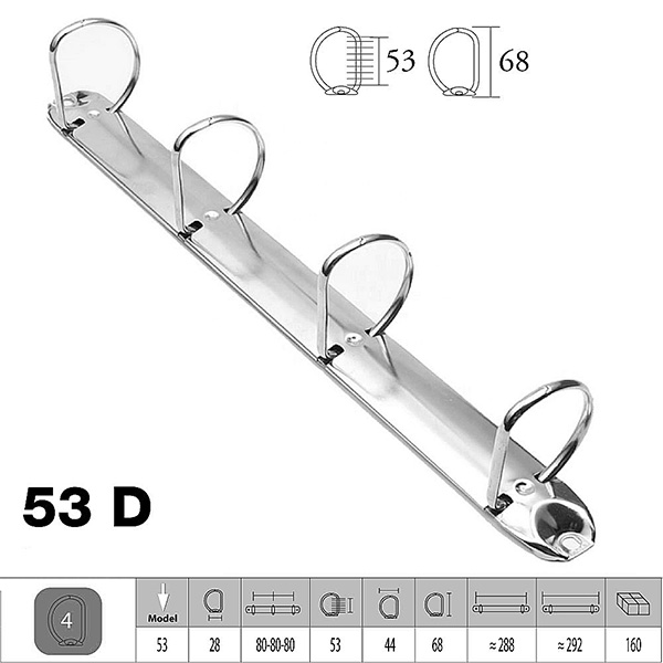 M-53 D 4 Halkalı A4 Klasör Mekanizması