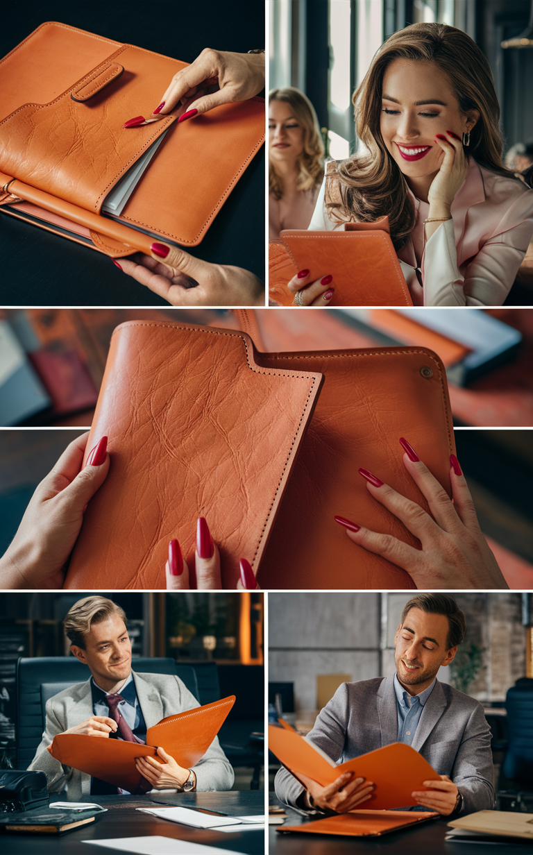 ⏰Mekanizmalı deri Klasör