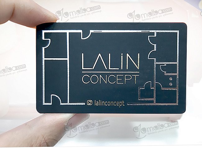 Gümüş Baskı Kartvizit 330gr Çift Taraf Plike