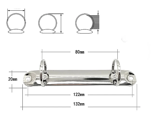 M-16 Yuvarlak 123 mm 2 Halkalı Klasör Mekanizması