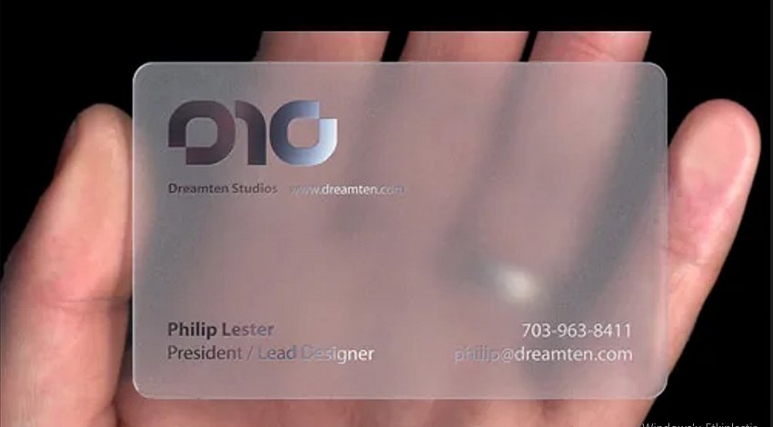 Şeffaf Buzlu Kartvizit Hologram Baskılı